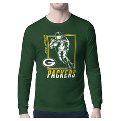 Green Bay Packers Starter Player Grid Graphic Long Sleeve T-Shirt - Olive T-shirts