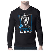 Detroit Lions Starter Player Grid Graphic Long Sleeve T-Shirt - Black T-shirts