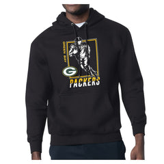 Green Bay Packers Starter Player Grid Pullover Hoodie - Black Hoodies