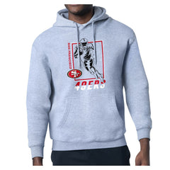San Francisco 49ers Starter Player Grid Pullover Hoodie - Heather Gray Hoodies