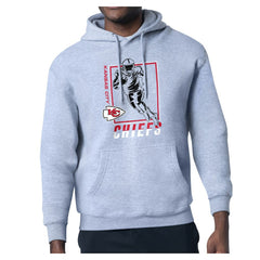 Kansas City Chiefs Starter Player Grid Pullover Hoodie - Heather Gray Hoodies