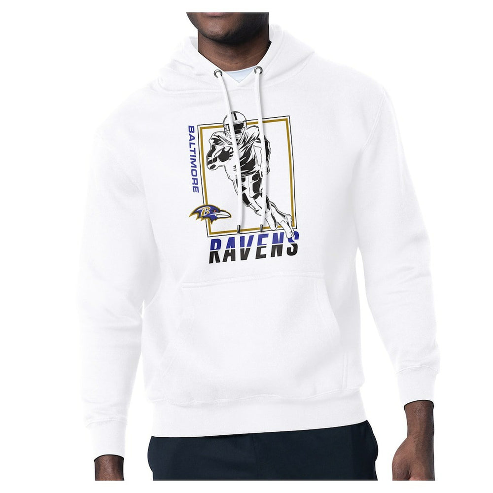 Baltimore Ravens Starter Player Grid Pullover Hoodie - White Hoodies