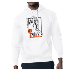 Cincinnati Bengals Starter Player Grid Pullover Hoodie - White Hoodies