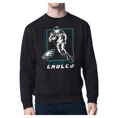 Philadelphia Eagles Starter Player Grid Pullover Sweatshirt - Black Pullover