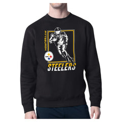 Pittsburgh Steelers Starter Player Grid Pullover Sweatshirt - Black Pullover