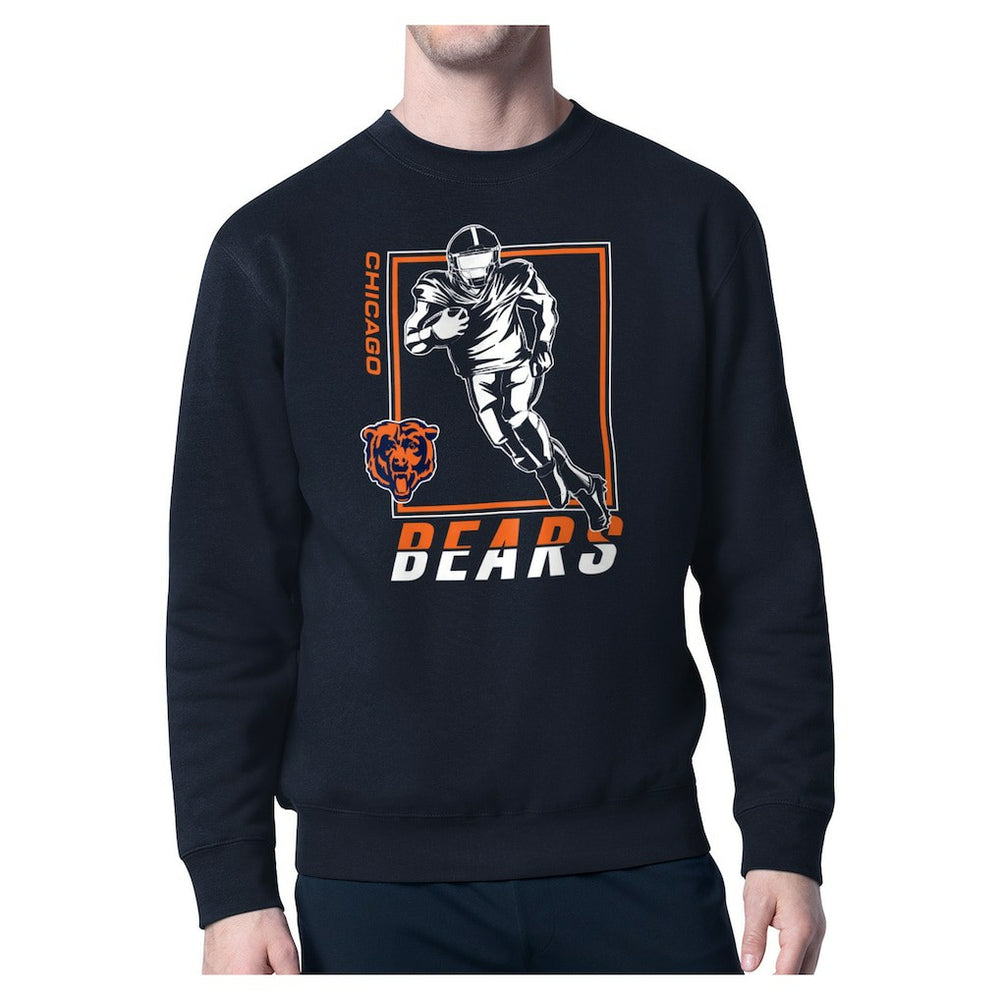 Chicago Bears Starter Player Grid Pullover Sweatshirt - Navy Pullover