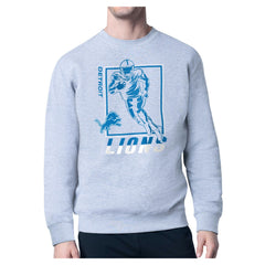 Detroit Lions Starter Player Grid Pullover Sweatshirt - Heather Gray Pullover