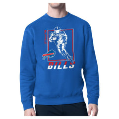 Buffalo Bills Starter Player Grid Pullover Sweatshirt - Royal Pullover