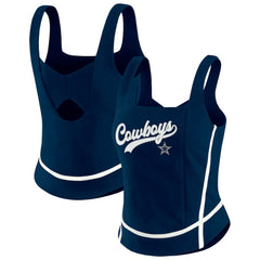 Dallas Cowboys WEAR by Erin Andrews Women's Square Neck Tank Top - Navy Tops
