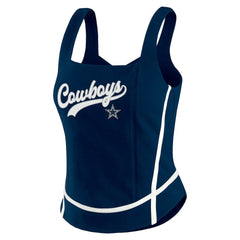 Dallas Cowboys WEAR by Erin Andrews Women's Square Neck Tank Top - Navy Tops