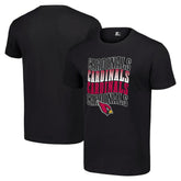 Arizona Cardinals Starter Four Team Name Logo T-Shirt - Black T-shirts