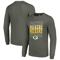 Green Bay Packers Starter Team Name Graphic Long Sleeve T-Shirt - Olive T-shirts