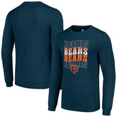 Chicago Bears Starter Team Name Graphic Long Sleeve T-Shirt - Navy T-shirts