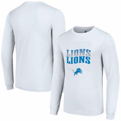 Detroit Lions Starter Team Name Graphic Long Sleeve T-Shirt - White T-shirts