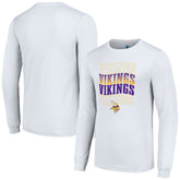 Minnesota Vikings Starter Team Name Graphic Long Sleeve T-Shirt - White T-shirts