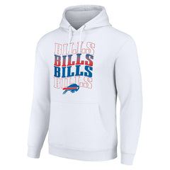 Buffalo Bills Starter Four Team Name Logo Fleece Pullover Hoodie - White Hoodies
