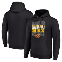 Washington Commanders Starter Four Team Name Logo Fleece Pullover Hoodie - Black Hoodies