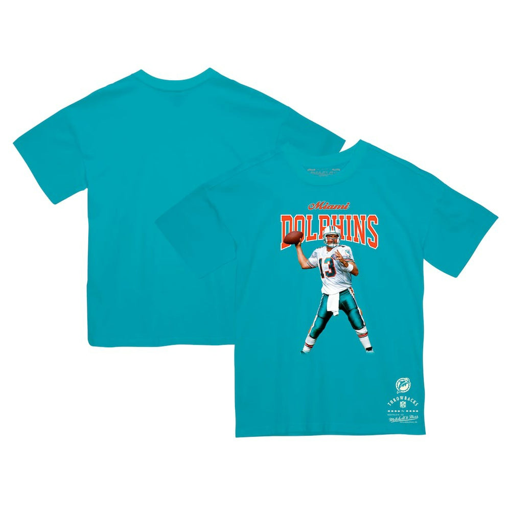 Dan Marino Miami Dolphins Sideline Retired Player T-Shirt - Aqua T-shirts