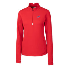 Buffalo Bills Cutter & Buck Women's Traverse Stretch Quarter-Zip Pullover Top - Red Pullover