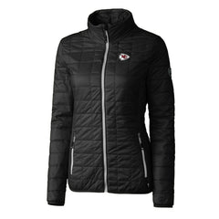 Kansas City Chiefs Cutter & Buck Women's Rainier PrimaLoft Eco Insulated Full-Zip Puffer Jacket - Black Jackets
