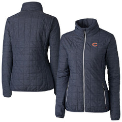 Chicago Bears Cutter & Buck Women's Rainier PrimaLoft Eco Insulated Full-Zip Puffer Jacket - Navy Jackets
