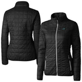 Carolina Panthers Cutter & Buck Women's Rainier PrimaLoft Eco Insulated Full-Zip Puffer Jacket - Black Jackets