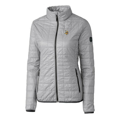Minnesota Vikings Cutter & Buck Women's Rainier PrimaLoft Eco Insulated Full-Zip Puffer Jacket - Gray Jackets