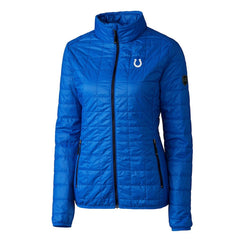 Indianapolis Colts Cutter & Buck Women's Rainier PrimaLoft Eco Insulated Full-Zip Puffer Jacket - Royal Jackets