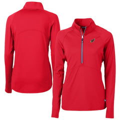 Arizona Cardinals Cutter & Buck Women's Adapt Eco Knit Stretch Recycled Half-Zip Pullover Top - Cardinal Pullover