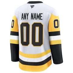 Pittsburgh Penguins Fanatics Away Premium Custom Jersey - White | US 202055725