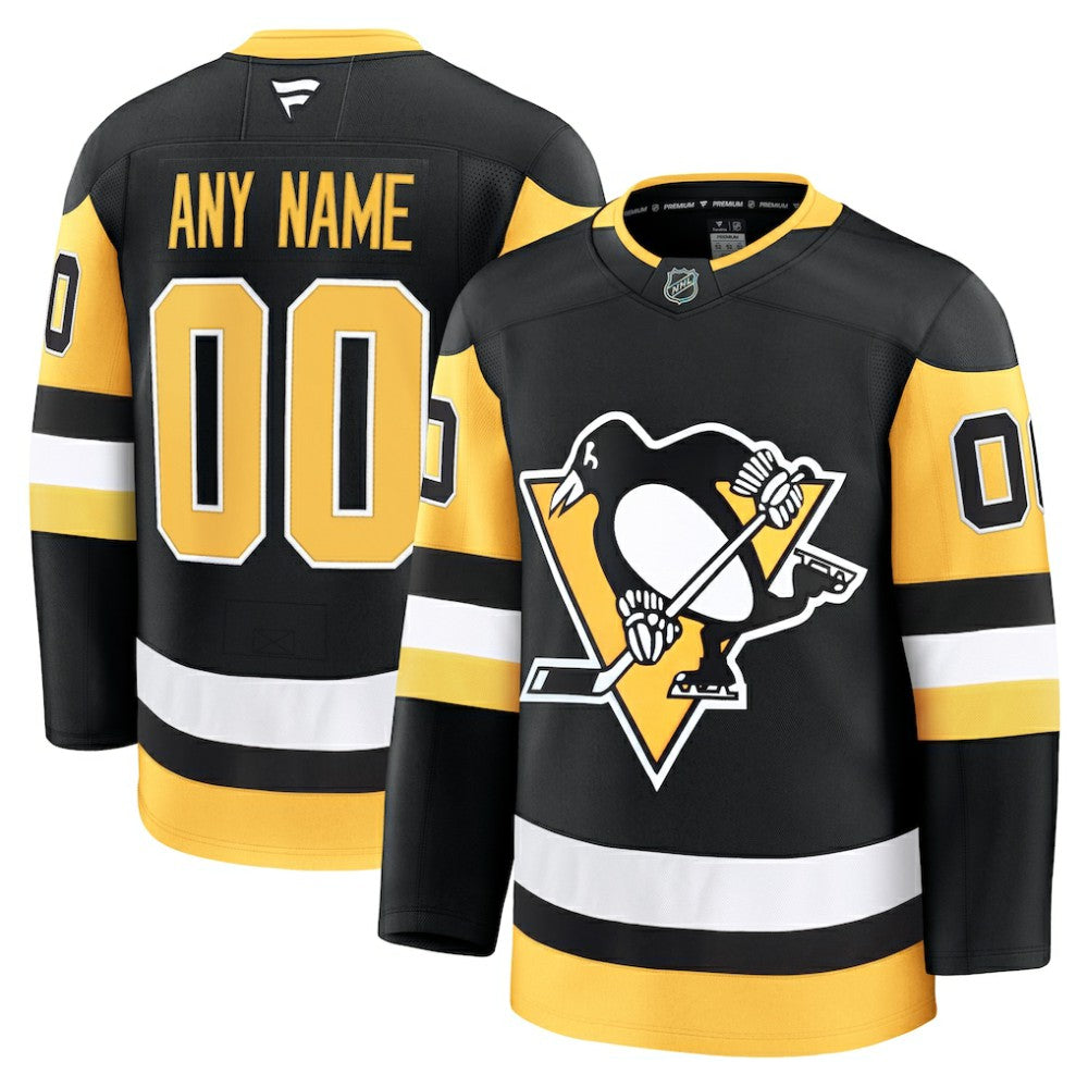 Pittsburgh Penguins Fanatics Home Premium Custom Jersey - Black | US 202055726