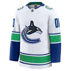 Vancouver Canucks Fanatics Away Premium Custom Jersey - White | US 202055743