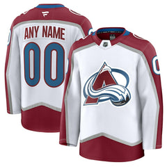 Colorado Avalanche Fanatics Away Premium Custom Jersey - White | US 202055755