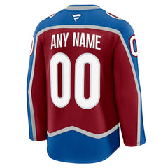 Colorado Avalanche Fanatics Home Premium Custom Jersey - Burgundy | US 202055757