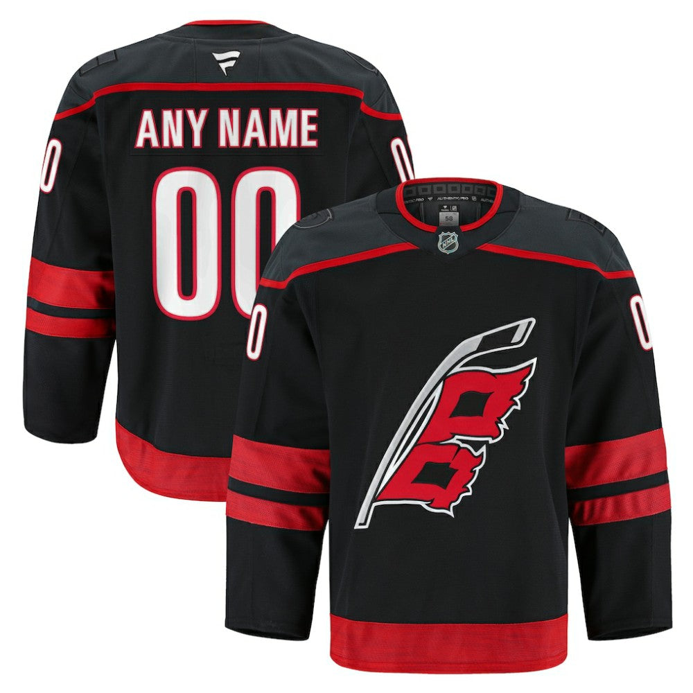 Carolina Hurricanes Fanatics Home Authentic Pro Custom Jersey - Black | US 202056747