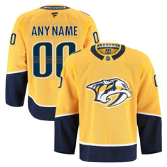 Nashville Predators Fanatics Home Authentic Pro Custom Jersey - Gold | US 202056759