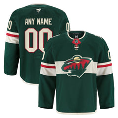 Minnesota Wild Fanatics Home Authentic Pro Custom Jersey - Green | US 202056768