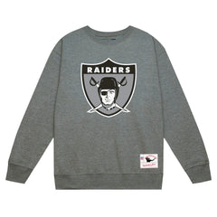 Las Vegas Raiders Basic Fleece Pullover Sweatshirt - Heather Gray Pullover