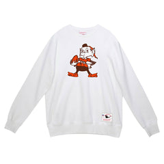 Cleveland Browns Basic Fleece Pullover Sweatshirt - White Pullover