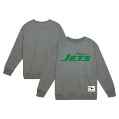 New York Jets Basic Fleece Pullover Sweatshirt - Heather Gray Pullover