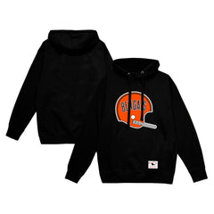 Cincinnati Bengals Helmet Logo Vintage Pullover Hoodie - Black Hoodies