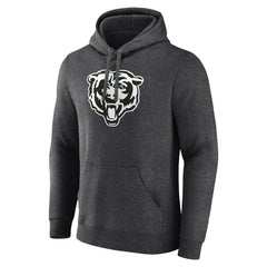 Chicago Bears Personalized Name & Number Monochrome Pullover Hoodie - Charcoal Hoodies