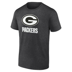 Green Bay Packers Personalized Name & Number Monochrome T-Shirt - Charcoal T-shirts