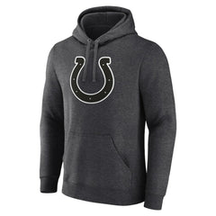 Indianapolis Colts Personalized Name & Number Monochrome Pullover Hoodie - Charcoal Hoodies