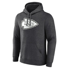 Kansas City Chiefs Personalized Name & Number Monochrome Pullover Hoodie - Charcoal Hoodies