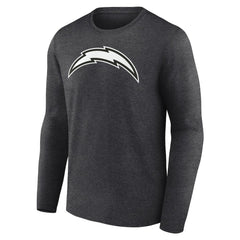 Los Angeles Chargers Personalized Name & Number Monochrome Long Sleeve T-Shirt - Charcoal T-shirts