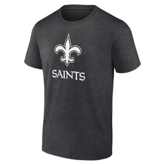 New Orleans Saints Personalized Name & Number Monochrome T-Shirt - Charcoal T-shirts