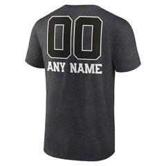 New Orleans Saints Personalized Name & Number Monochrome T-Shirt - Charcoal T-shirts