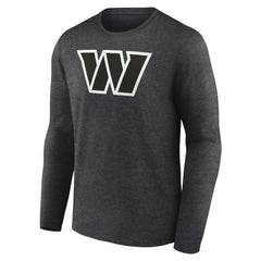 Washington Commanders Personalized Name & Number Monochrome Long Sleeve T-Shirt - Charcoal T-shirts