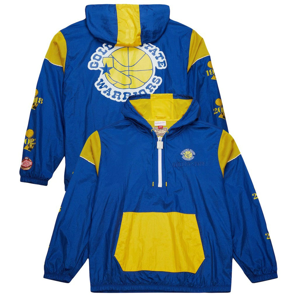 Golden State Warriors Unisex Hardwood Classics Team OG 3.0 Anorak Half-Zip Windbreaker Jacket Royal - Mitchell & Ness outlet